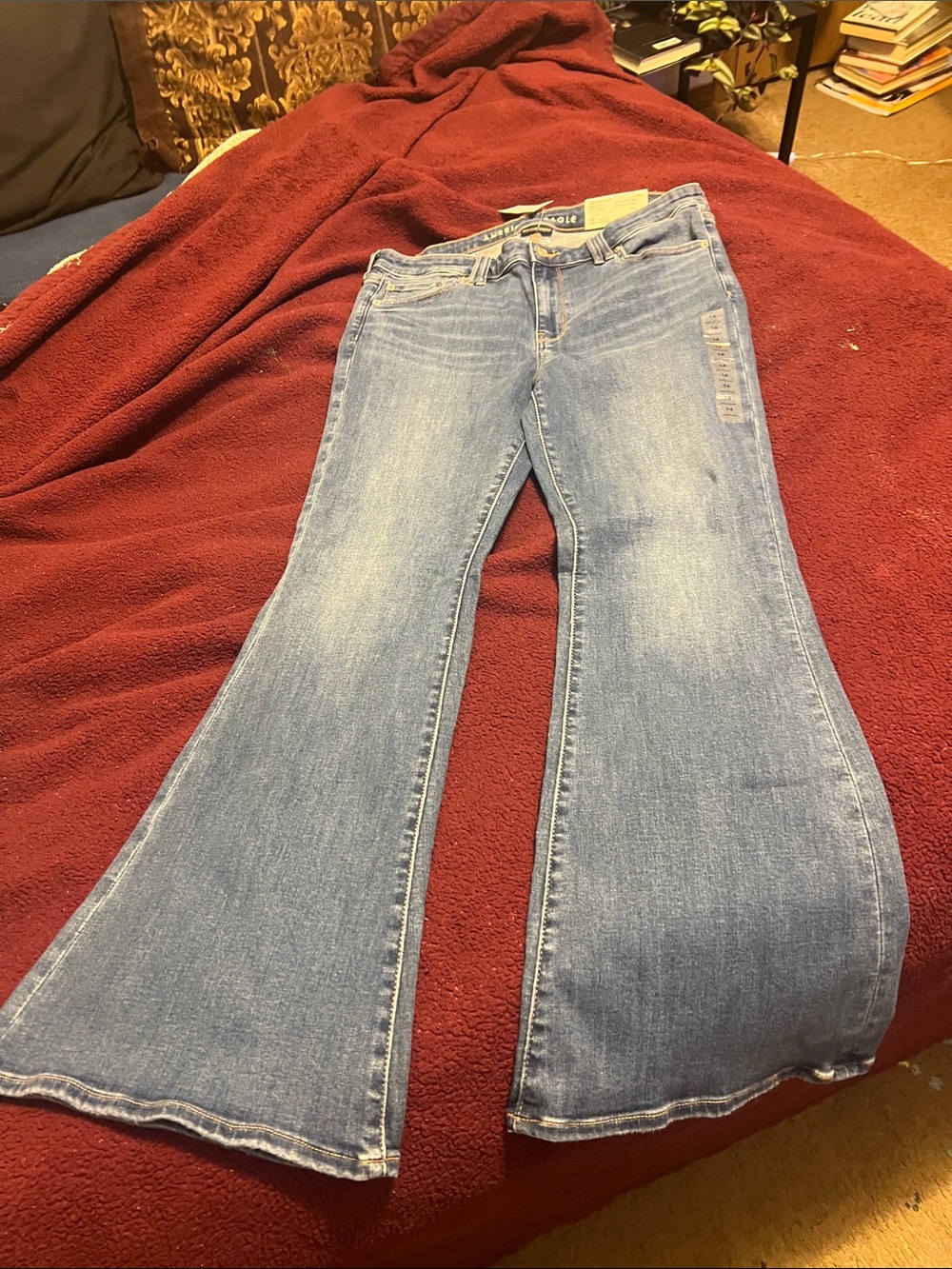 Women's Light Blue Flare Jeans - Classic Denim